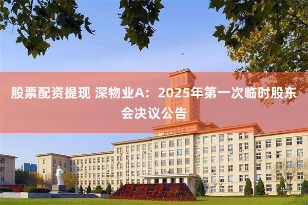 股票配资提现 深物业A：2025年第一次临时股东会决议公告