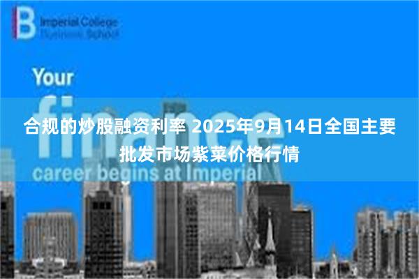 合规的炒股融资利率 2025年9月14日全国主要批发市场紫菜价格行情